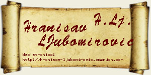 Hranisav LJubomirović vizit kartica